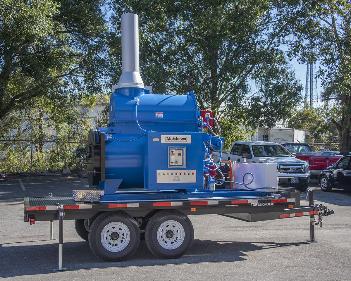 Mobile waste incinerator